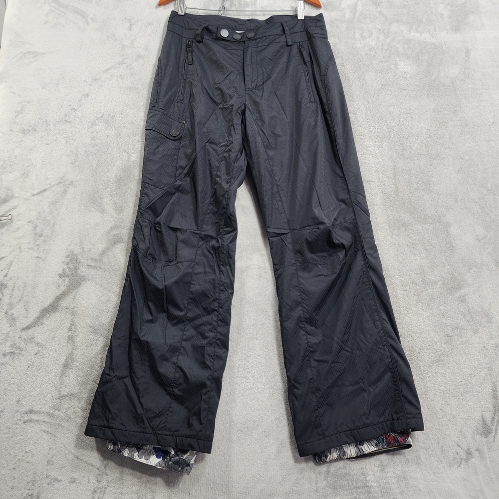 555 Triple Nickel Snow Pants Womens L Black Waterproof Snowboard Ski Gorpcore